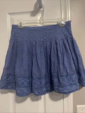 Tara Jarmon by Target Blue Cotton Skirt